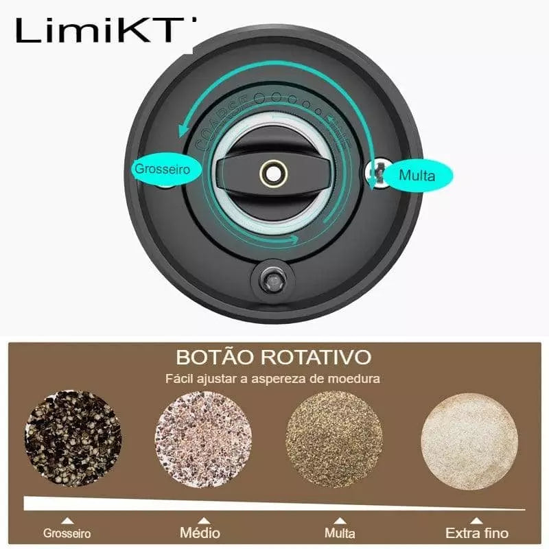 LimiKT GrindTech - Moedor de temperos elétrico