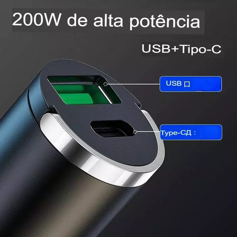 Adaptador USB para Carros – Carregamento Rápido