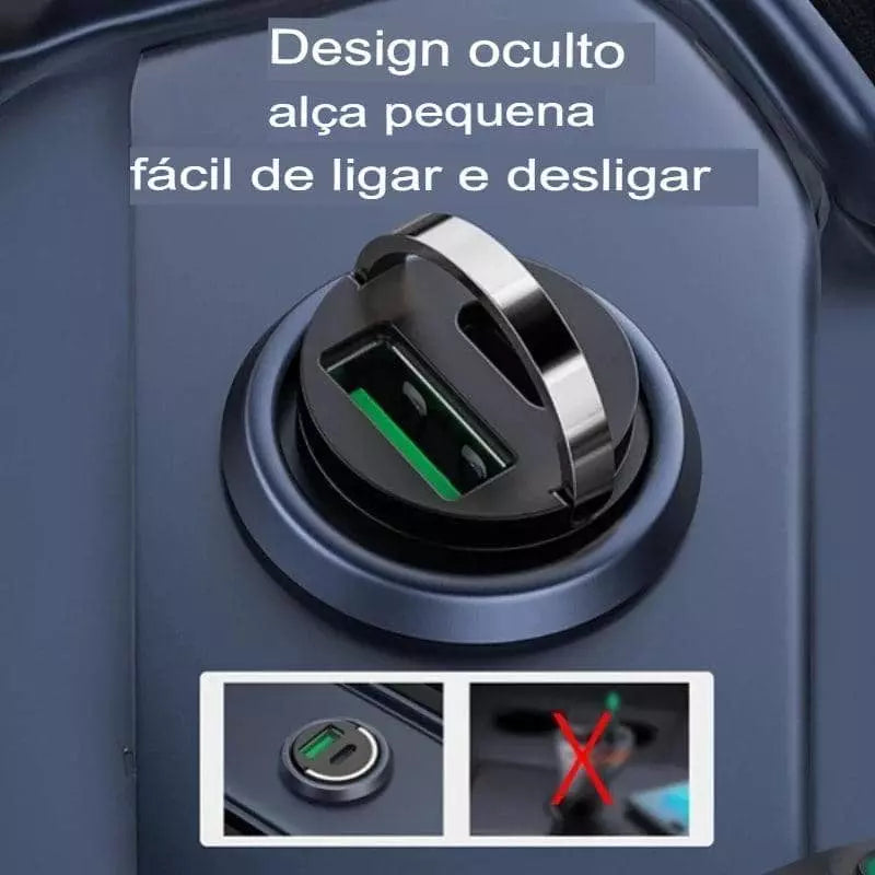 Adaptador USB para Carros – Carregamento Rápido