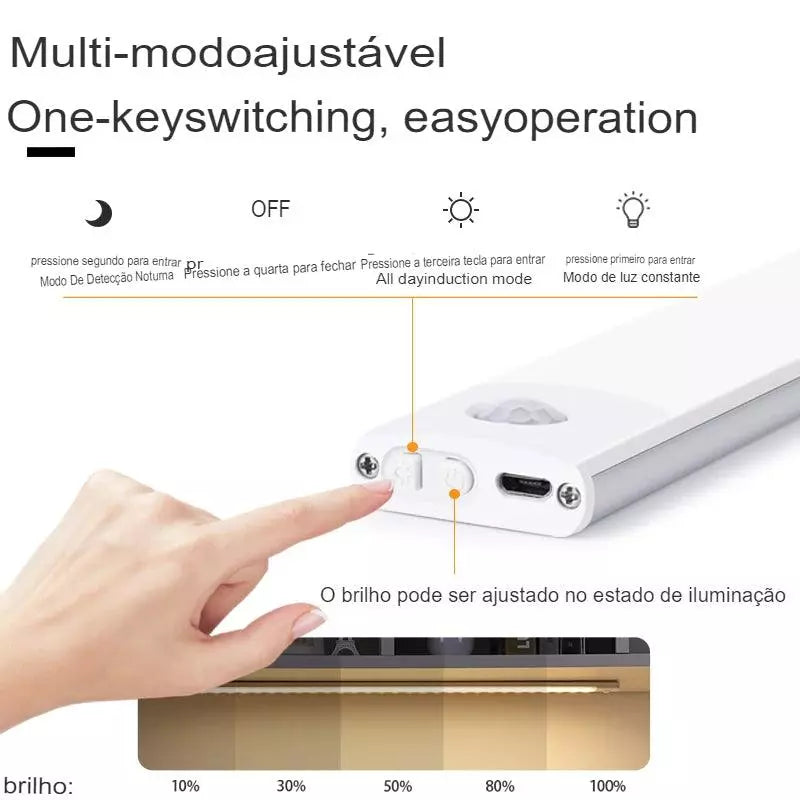 Barra de luz com sensor de presença